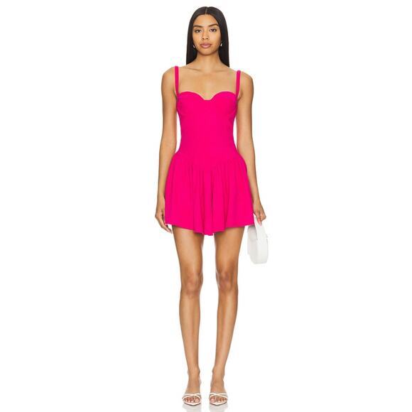 Peixoto Flynn Dress in Raspberry Crush Size XS Underwire, Ribbed, Hot Pink - Picture 1 of 11